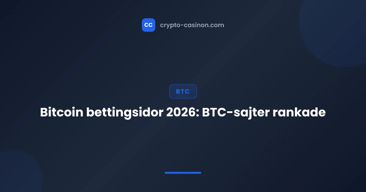 Bitcoin bettingsidor 2026: BTC-sajter rankade